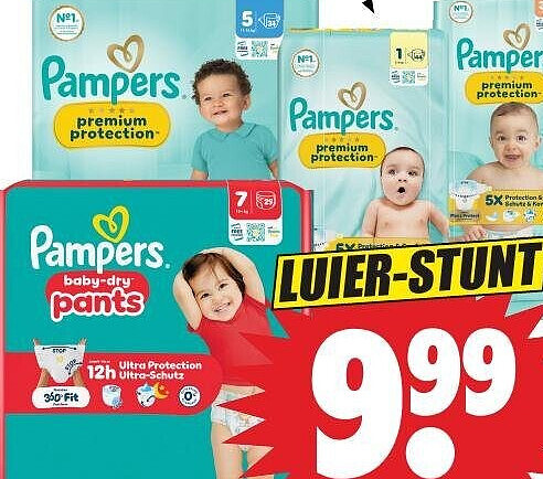 Pampers Premium Protection luiers of Baby-Dry Pants