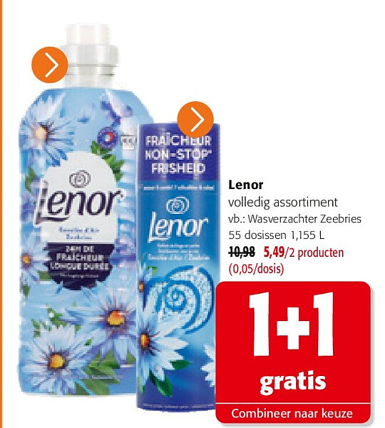 Lenor Wasverzachter Zeebries 55 dosissen 1,155 L