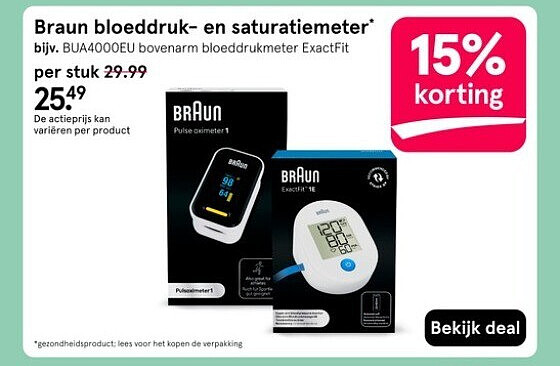 Braun bloeddruk- en saturatiemeter