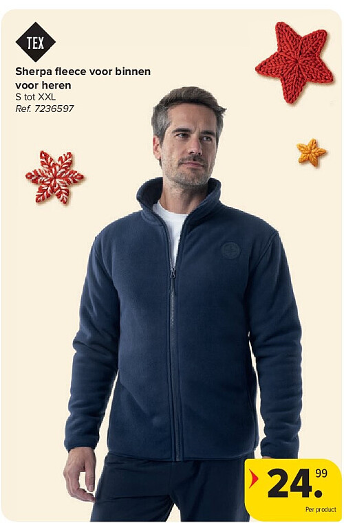 Sherpa fl eece voor binnen voor heren