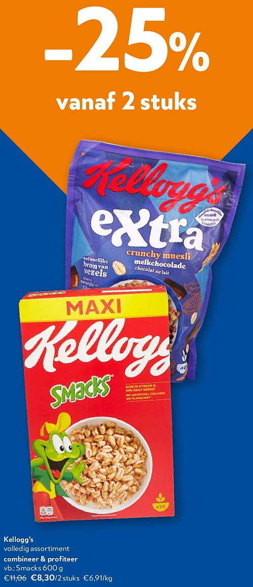 Kellogg’s vanaf 3 stuks volledig assortiment