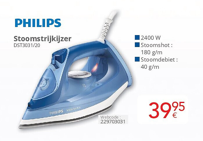 Philips Stoomstrijkijzer DST3031/20