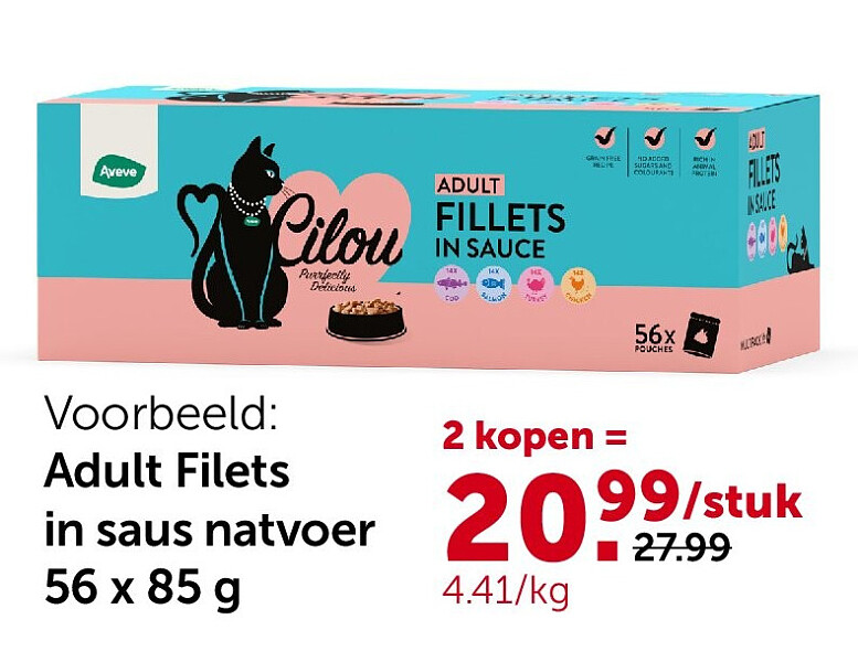Adult Filets in saus natvoer 56 x 85 g