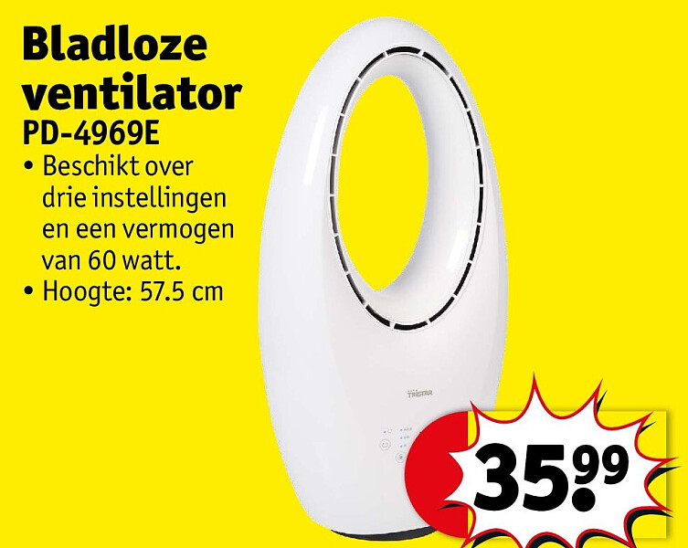 Bladloze ventilator