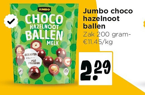 Jumbo choco hazelnoot ballen