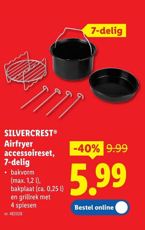 Airfryer accessoireset, 7-delig