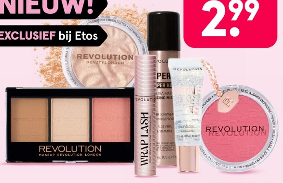 Revolution make-up producten
