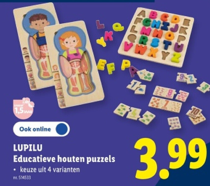 Educatieve houten puzzels
