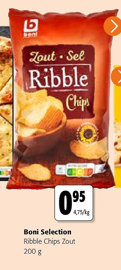 Boni Selection Ribble Chips Zout 200 g
