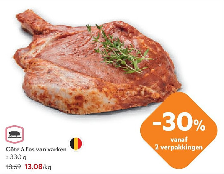 Côte à l’os van varken