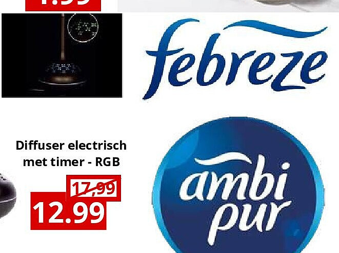 Diffuser electrisch met timer - RGB