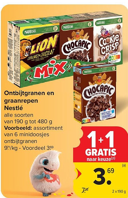Ontbijtgranen en graanrepen Nestlé