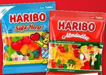 HARIBO Fruchtgummis oder Lakritze