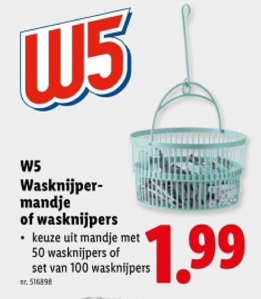 Wasknijper- mandje of wasknijpers