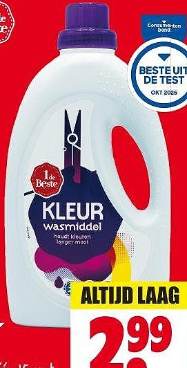 Vloeibaar gekleurd wasmiddel