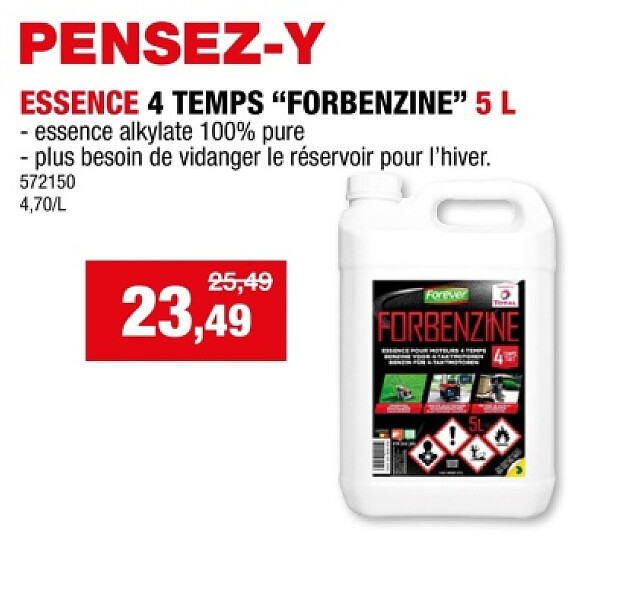 ESSENCE 4 TEMPS "FORBENZINE" 5 L