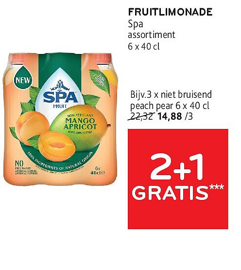 FRUITLIMONADE Spa assortiment 6 x 40 cl