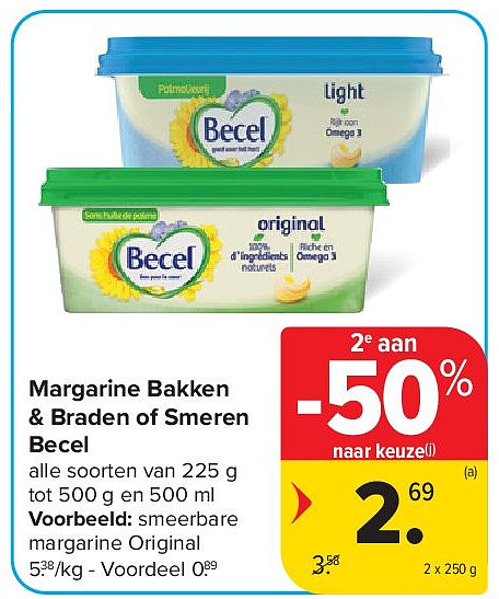 Margarine Bakken & Braden of Smeren Becel