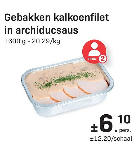 Gebakken kalkoenfi let in archiducsaus