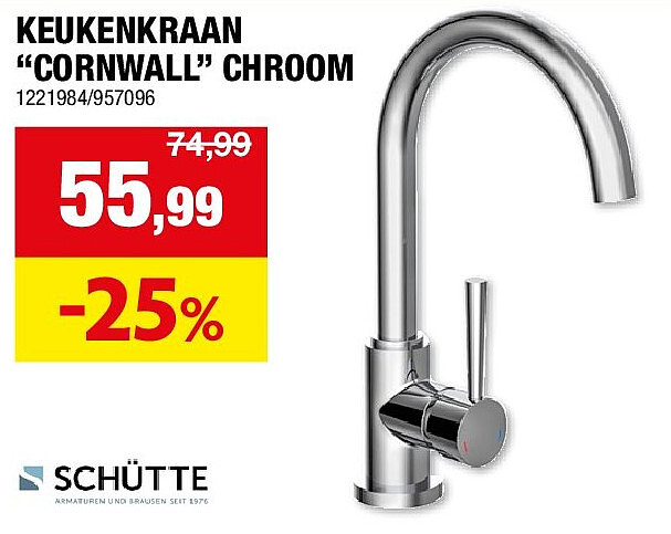 KEUKENKRAAN “CORNWALL” CHROOM