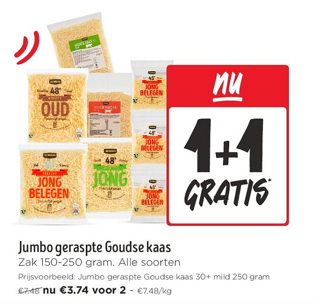 Jumbo geraspte Goudse kaas