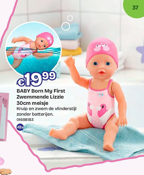 BABY Born My First Zwemmende Lizzie 30cm meisje
