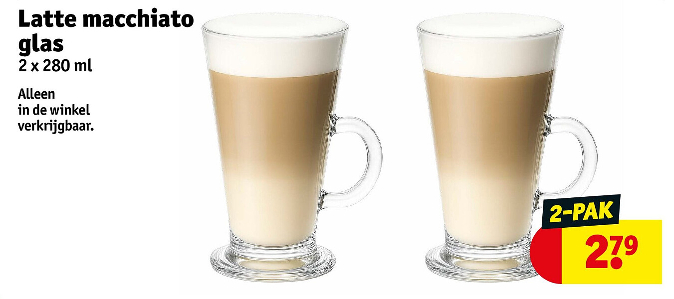 Latte macchiato glas