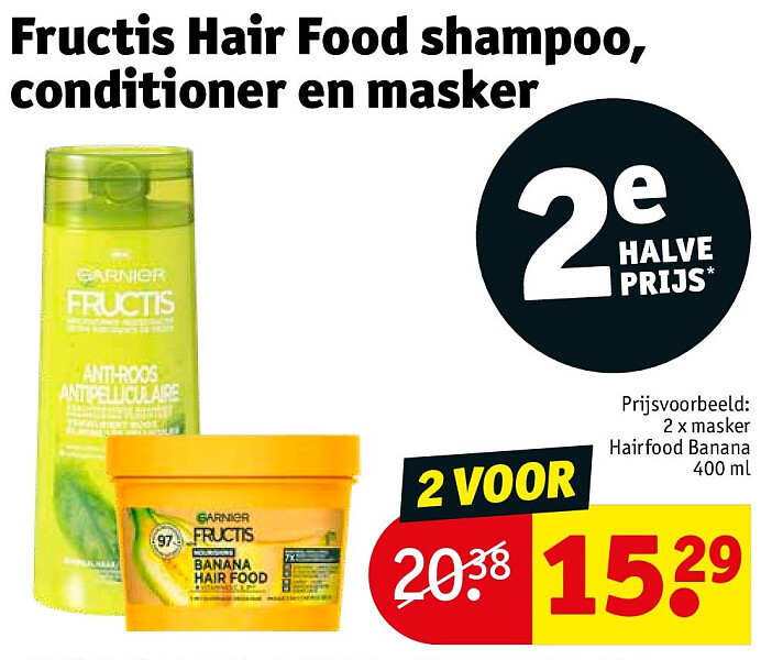 Fructis Hair Food shampoo, conditioner en masker