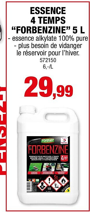 ESSENCE 4 TEMPS “FORBENZINE” 5 L