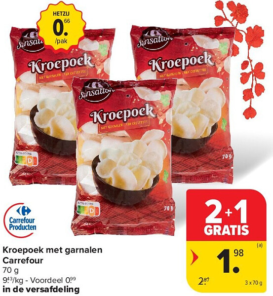 Kroepoek met garnalen Carrefour