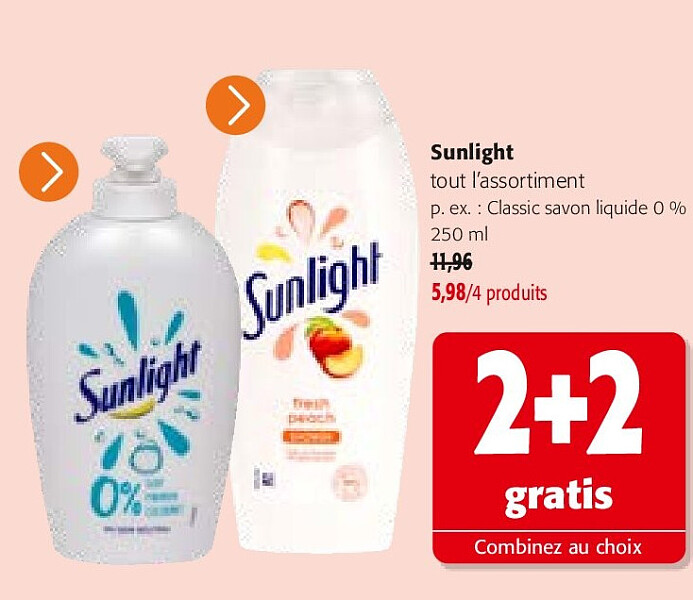 Sunlight tout l’assortiment