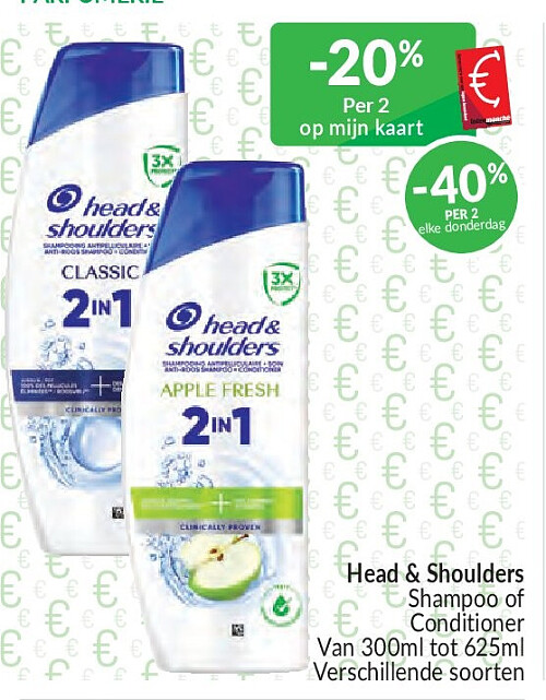 Head & Shoulders Shampoo of Conditioner - 300ml tot 625ml