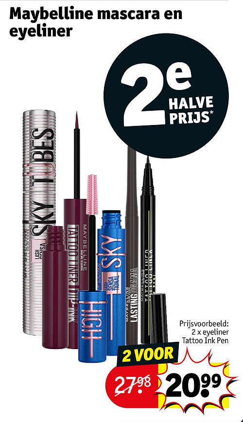 Maybelline mascara en eyeliner