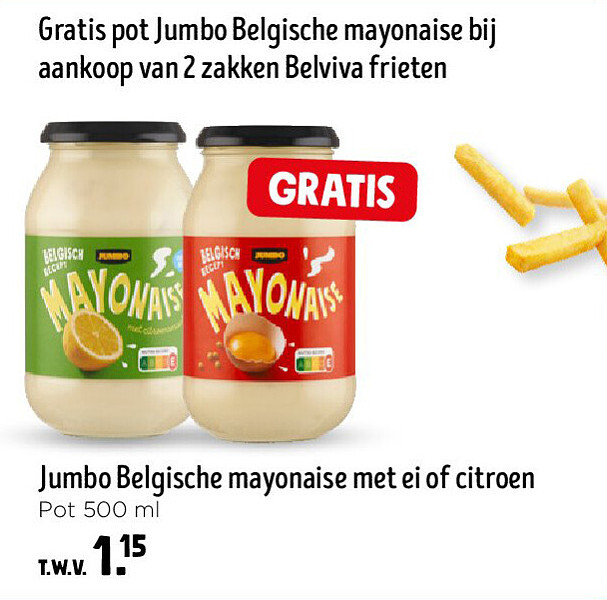 Jumbo Belgische mayonaise met ei of citroen