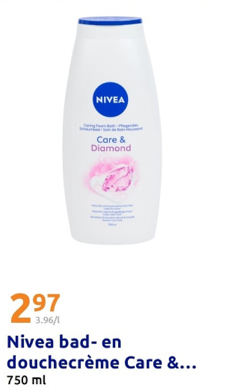 Nivea bad- en douchecrème Care & Diamond
