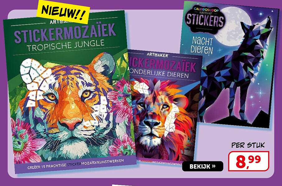Stickermozaïek Boeken