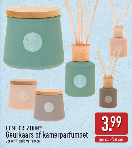 Geurkaars of kamerparfumset