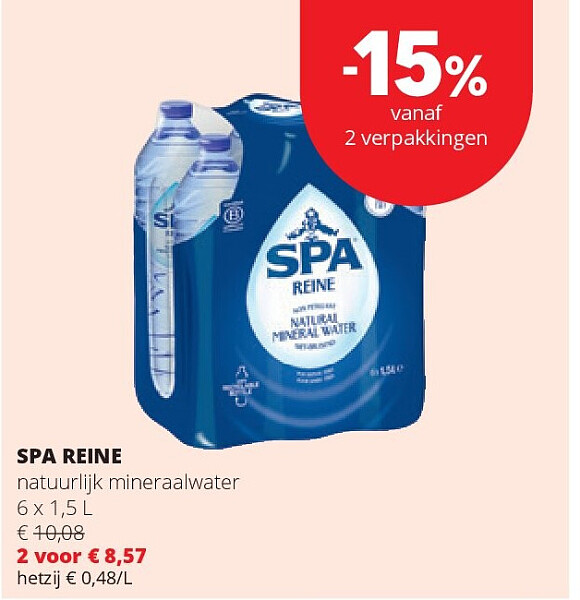 SPA REINE natuurlijk mineraalwater