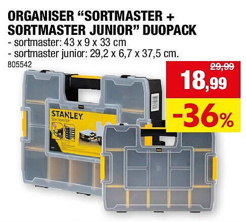 ORGANISER “SORTMASTER + SORTMASTER JUNIOR” DUOPACK