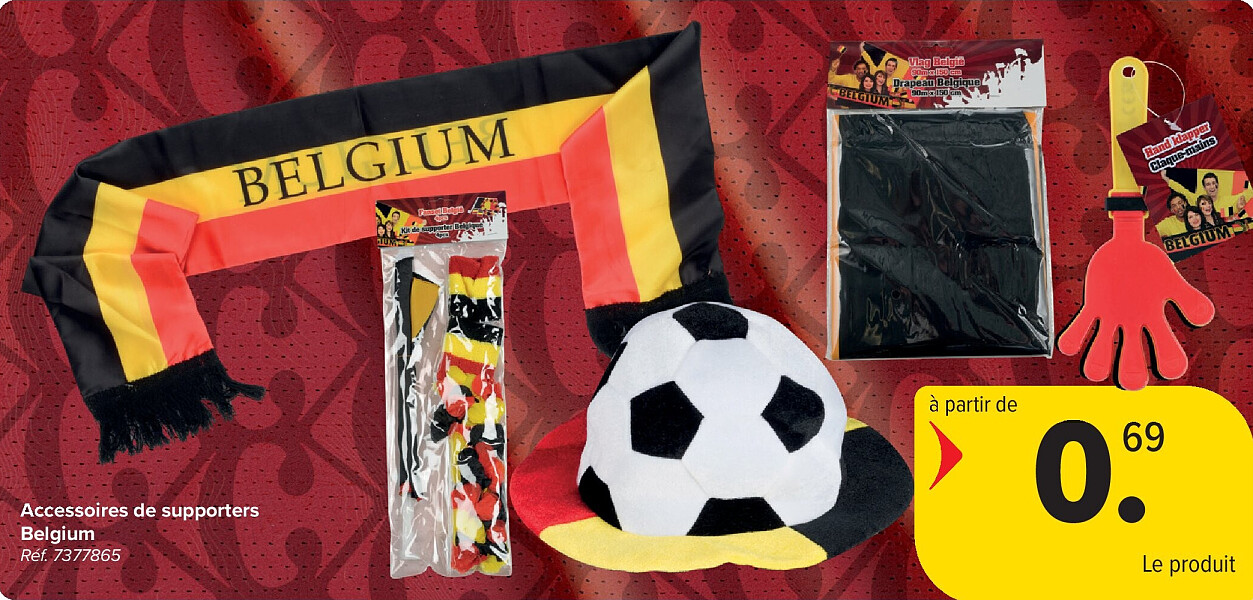 Accessoires de supporters Belgium