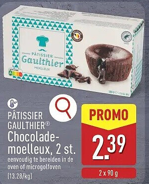 Chocolade moelleux, 2st.