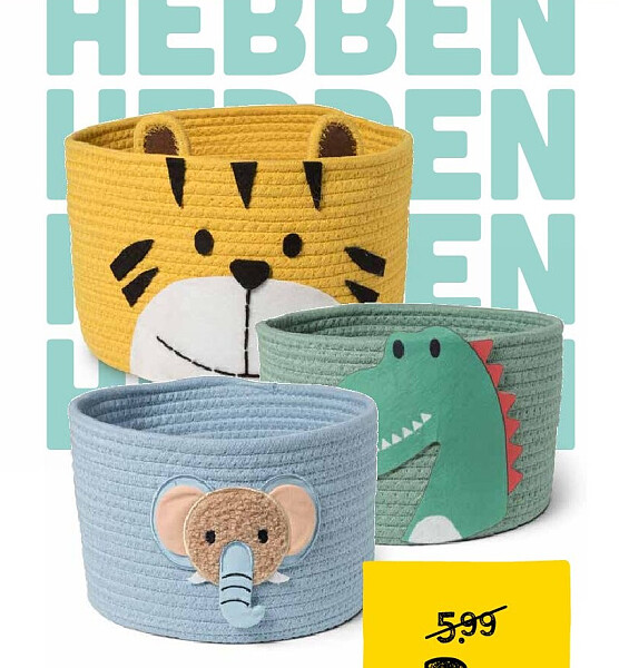 Opbergmand dieren