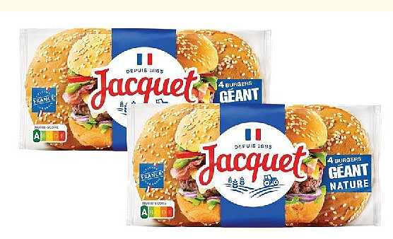Pain burger géant nature Jacquet