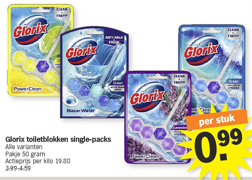 Glorix toiletblokken single-packs