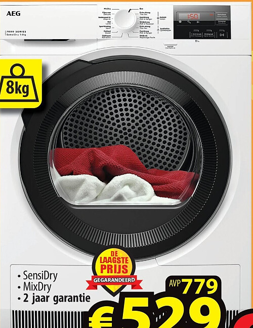 AEG Sensidry droogkast 8 kg TR78E24Z