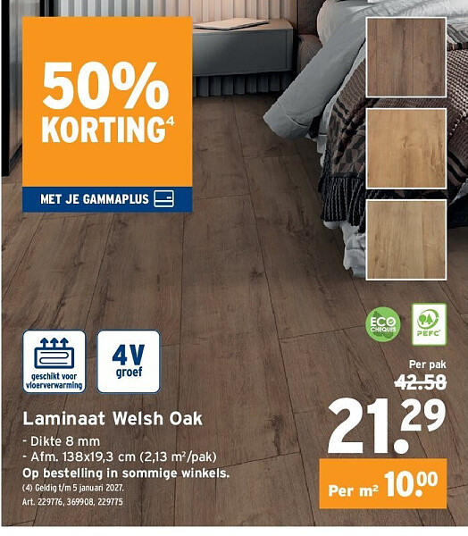 Laminaat Welsh Oak