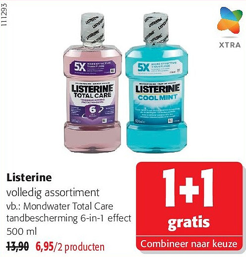Listerine Mondwater Total Care tandbescherming 6-in-1 effect 500 ml