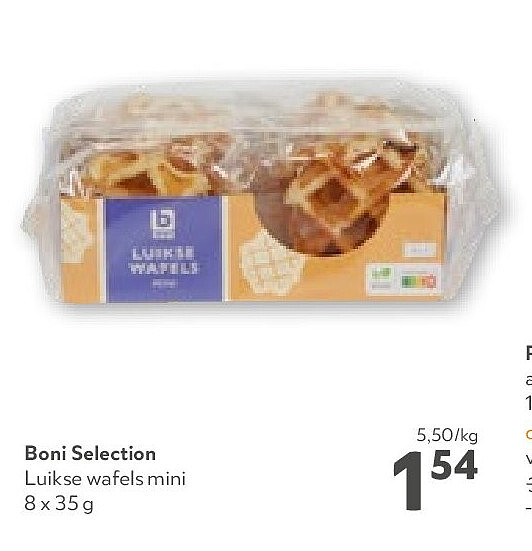 Boni Selection Luikse wafels mini 8 x 35 g