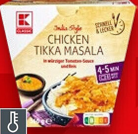 K-CLASSIC ASIA Asia Box Fertiggericht Chicken Tikka Masala oder Indisches Butterhuhn