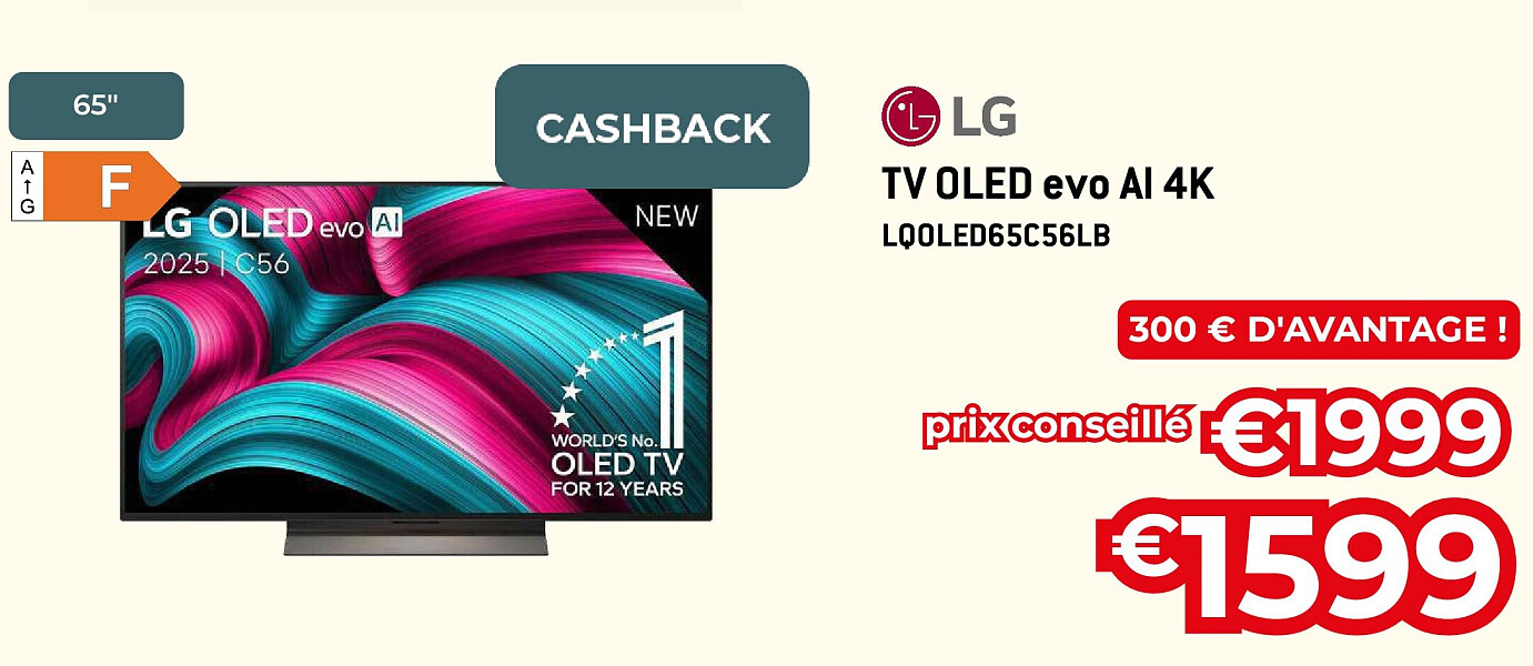 TV OLED evo AI 4K LQOLED65C56LB